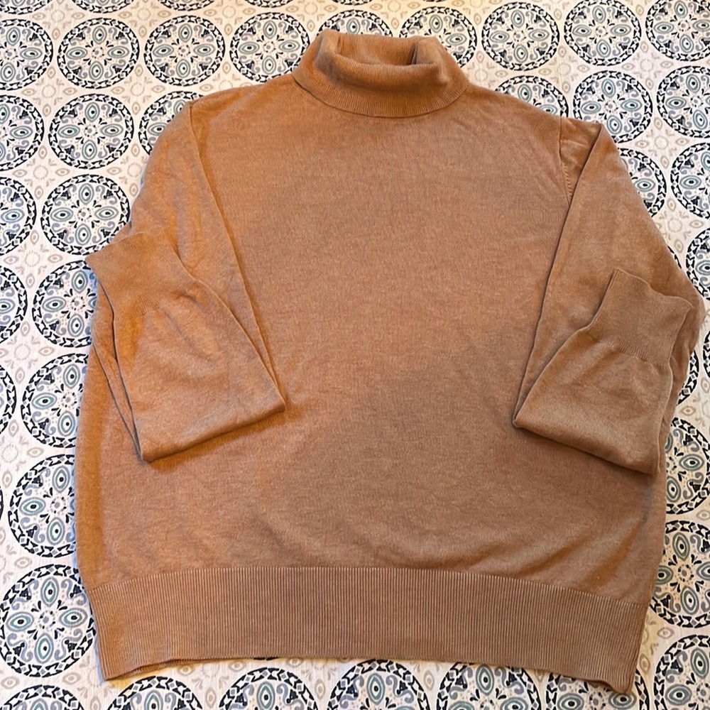 H & M Basics camel colored turtleneck size L